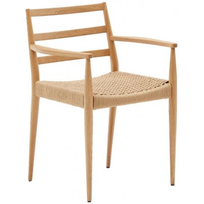 Kave Home Analy Dubová s výpletem s područkami – Sleviste.cz