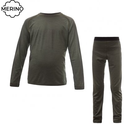 Sensor Merino Air Set dětský triko dl.rukáv + spodky olive green – Zboží Dáma