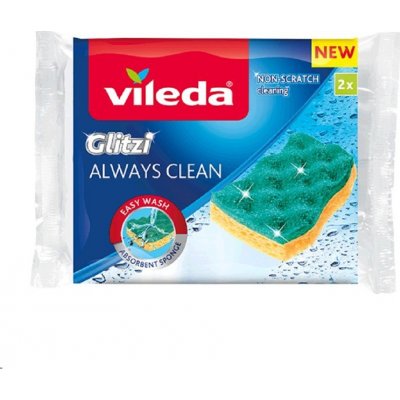 Vileda Glitzi Always Clean houbička na nádobí, 2 ks – Zbozi.Blesk.cz