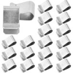 Dentedeleao Kovové klipsy, U-klipy, 25 ks z nerezové oceli, 21,4 mm x 12 mm, stříbrné – Hledejceny.cz
