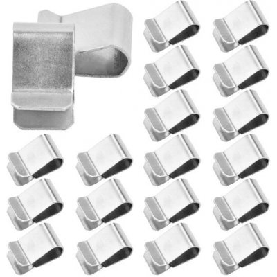 Dentedeleao Kovové klipsy, U-klipy, 25 ks z nerezové oceli, 21,4 mm x 12 mm, stříbrné – Hledejceny.cz