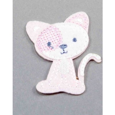 Nažehlovací záplata - kočička - více barevných variant - rozměr 5 cm x 3,5 cm kočka - růžová - CEZ2105 – Sleviste.cz