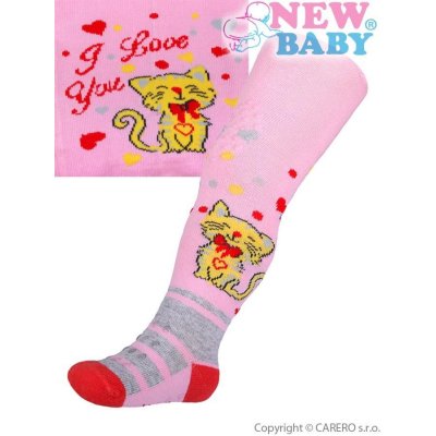 New Baby Bavlněné punčocháčky 3xABS fialové karino Růžová – Zboží Mobilmania