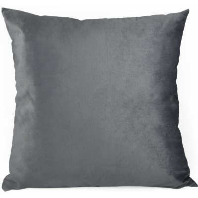 Mybesthome polštář Bruno II. Velvet tmavě šedá 60x60 – Zboží Mobilmania