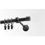 GARNÝŽE-HEBR Garnýž Pullo černá jednoduchá 160 cm – Zboží Mobilmania