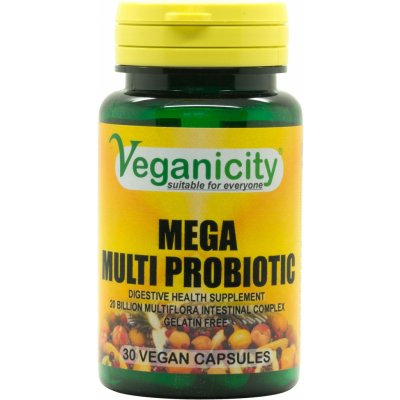 Veganicity Mega Multi Probiotic 20 miliard prospěšných bakterií 30 kapslí