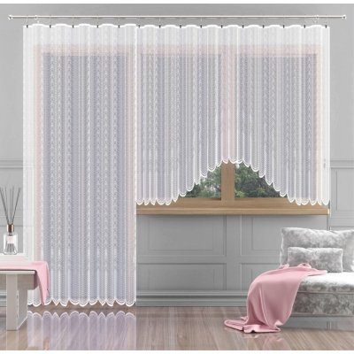 Balkonový set Olivie bílá 330x160+180x250cm - řasící stuha 5cm – Hledejceny.cz