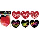 Anděl Škrabací srdíčka 6 ks 11 cm 2 rydla 6 mašliček – Zbozi.Blesk.cz