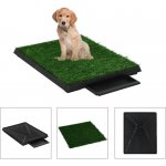vidaXL Toaleta pro psy s nádobou a umělou trávou zelená 63 x 50 x 7 cm WC – Sleviste.cz