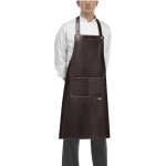 Egochef zástěra Rock ke krku s kapsou Jeans Brown E-6113009F – Hledejceny.cz