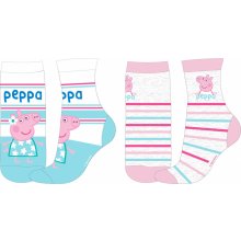 Prasátko Pepa Dívčí ponožky šedý melír / mentolová