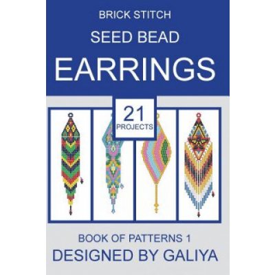 Brick stitch seed bead earrings. Book of patterns