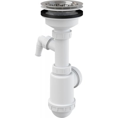 Alcadrain Sifon dřezový s nerezovou mřížkou DN115 a přípojkou A446P-DN50/40 – Hledejceny.cz