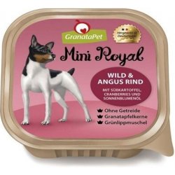 GranataPet Mini Royal Zvěřina & hovězí se sladkými bramborami brusinkami a slunečnicovým olejem 150 g