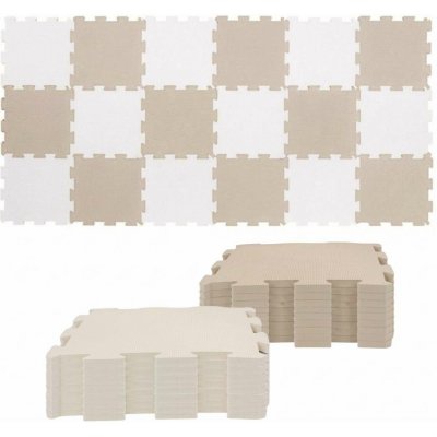 Nido Pěnová hrací podložka Puzzle 18ks Ivory White Sandstone – Zboží Dáma