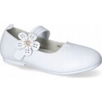 Elegantní baleríny s koženou vložkou bílé – Zboží Dáma