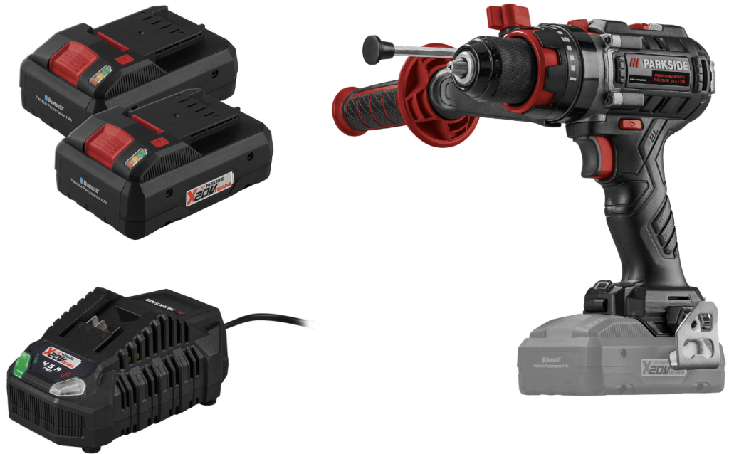 PARKSIDE PERFORMANCE PSBSAP 20 Li-D4 + 2x Smart 4 Ah