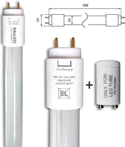 McLED LED trubice GLASS LEDTUBE 60cm 10W T8 G13 neutrální bílá od 144 Kč -  Heureka.cz