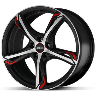 Ronal R62 7,5x17 5x108 ET45 black polished red