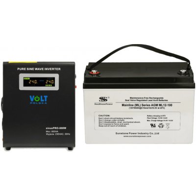 VSelektro záložní zdroj 500W sinusPRO-800W + AKU 100Ah – Zboží Mobilmania