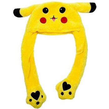 Čepice Pokémon Pikachu s pohyblivýma ušima žlutá
