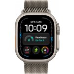Apple Watch Ultra 4 49mm přírodní titan s přírodním titanovým milánským tahem L MJAA4QC/A – Zboží Živě