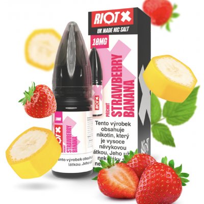RIOT X Salt Strawberry Banana 10 ml 10mg – Hledejceny.cz