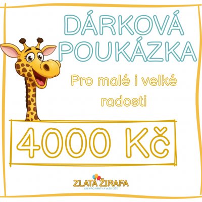 Zlatá Žirafa Dárková poukázka - 4000Kč – Zboží Dáma