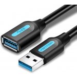 Vention CBHBD USB 3.0 Male to USB Female Extension, 0.5m, černý – Zboží Živě