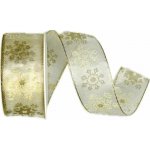 Stuha vánoční organzová Golden Crystal Snow zlatá 25mm x 2m (13,-Kč/m) – Hledejceny.cz