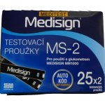 Proužky Testovací Meditest Medisign MS-2 50ks