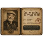 Bezvadary.cz | Retro průkaz kapitána grilu s vlastní fotografiíA5 21x15cm rp10 – Hledejceny.cz