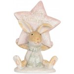 Clayre & Eef Zimní dekorace králíček s hvězdou Merry Christmas - 8*5*11 cm – Hledejceny.cz