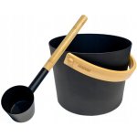 Harvia SAC10111 vědro 4l s naběračkou 42 cm matný nerez a dřevo – Zboží Dáma