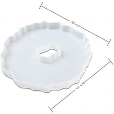 Manumi Silikonová forma na odlévání křišťálové pryskyřice podtácek 131x122x12mm 3 ks – Sleviste.cz