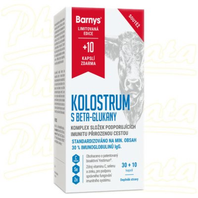 Barnys Kolostrum s beta-glukany, 30+10 kapslí – Hledejceny.cz