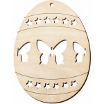 Dřevia Dřevěný výřez Velikonoční vajíčko 9, 6x8 cm – Hledejceny.cz