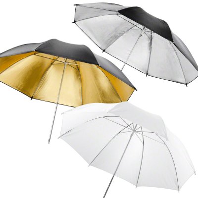 Walimex 3 odrazné/průsvitné studiové deštníky 105/110cm – Zboží Mobilmania