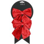 Mica Decorations Sada mašlí, červená, 12 x 13 cm, 2 ks – Hledejceny.cz