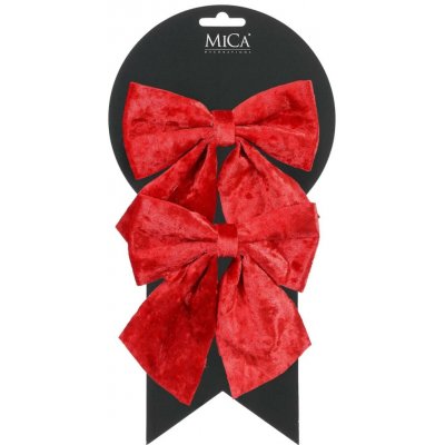 Mica Decorations Sada mašlí, červená, 12 x 13 cm, 2 ks – Hledejceny.cz