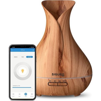 Siguro AD-R60 Faun WiFi Light Wood aroma difuzér 400 ml – Zboží Dáma