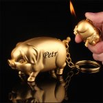 Přívěsek na klíče Luxusní kovový zapalovač Zlaté Prasátko AE 728229 – Zboží Dáma