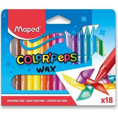 Maped Voskovky Maped Color'Peps Wax 18 barev trojhranné – Zbozi.Blesk.cz