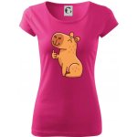 Kapybara s palcem nahoru Dámské triko Pure Purpurová – Sleviste.cz