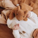 Wooly Organic nahřívací polštářek Medvídek Caramel Brown – Zboží Mobilmania