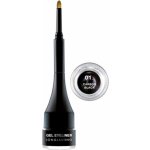 Pierre René Eyes Eyeliner gelové oční linky waterproof 1 Carbon Black Gel Eyeliner Longlasting 2,5 ml – Zboží Dáma