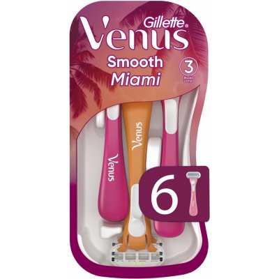 Gillette Venus Smooth Miami 6 ks – Zboží Mobilmania