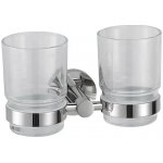 CERANO Nástěnný držák na dvojici sklenic Lineo - chrom mléčné sklo CER-CER-479800 – Zboží Dáma