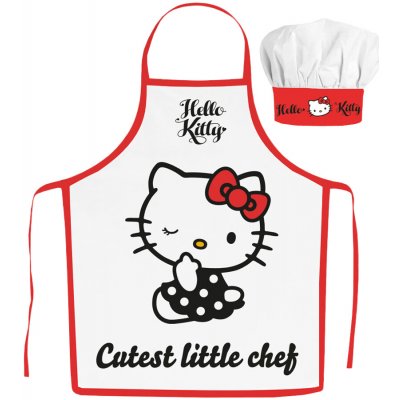 Jerry Fabrics zástěra s kuchařskou čepicí Hello Kitty 2-dílný set – Hledejceny.cz