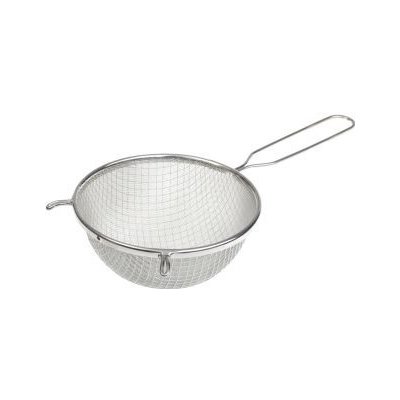 Cedník kovový d16cm,28/16 (0,7x0,7+6x6mm),dvojitý, pocínovaný – Zbozi.Blesk.cz